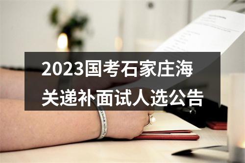 2023国考石家庄海关递补面试人选公告 图片