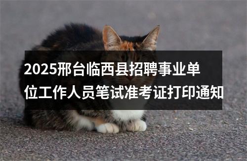 2025邢台临西县招聘事业单位工作人员笔试准考证打印通知 图片